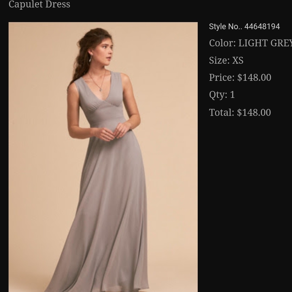 BHLDN Light Gray Maxi Dress